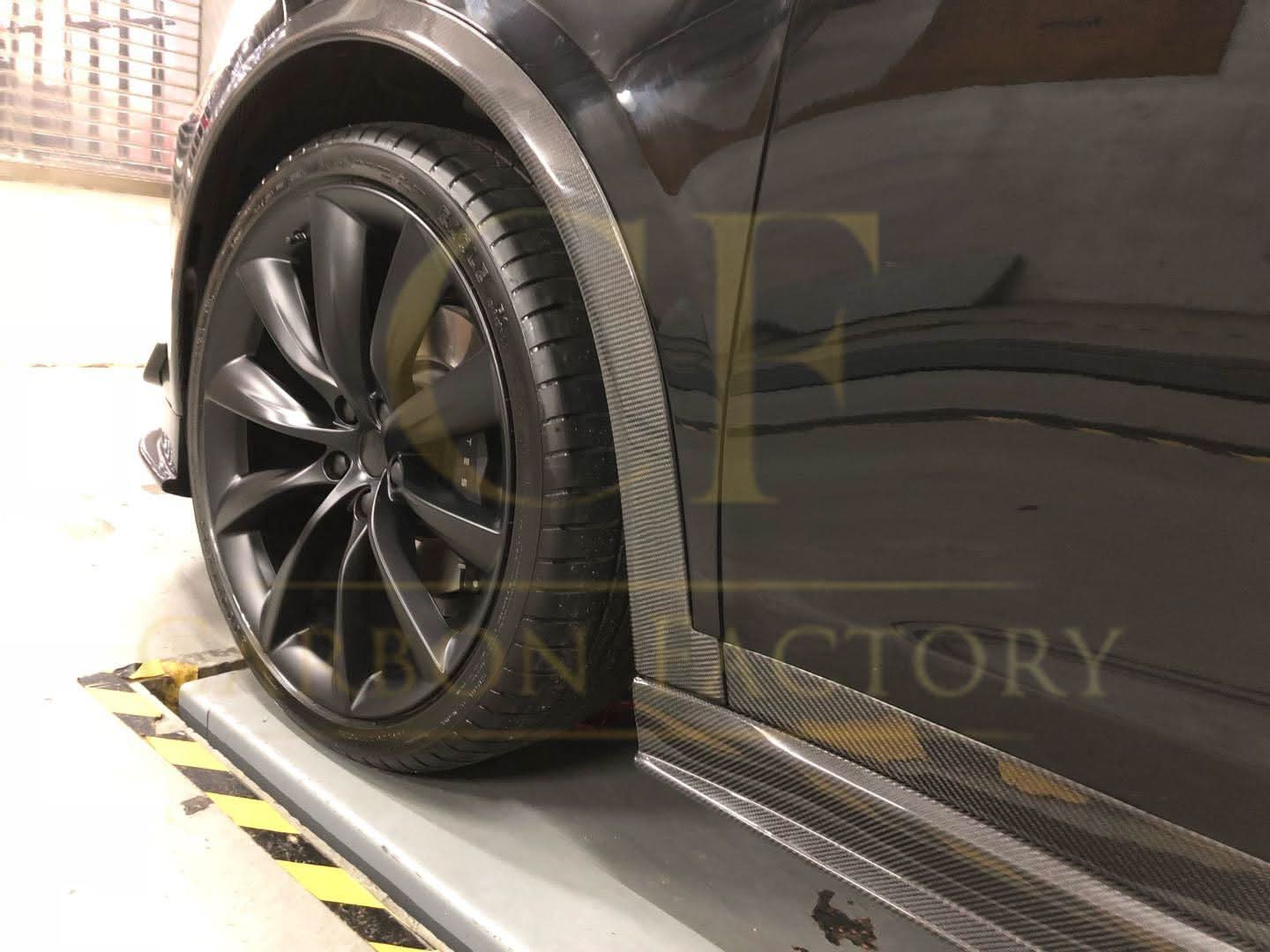 Carbon Fibre Wheel Fender Arches for Tesla Model X 16-Present