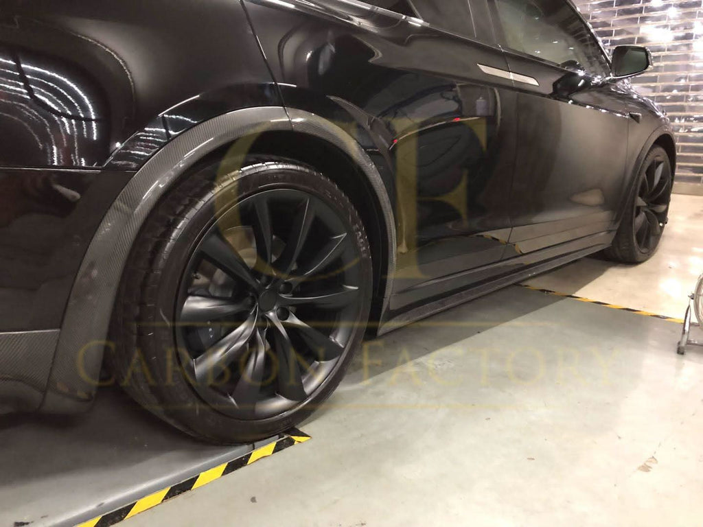 Carbon Fibre Wheel Fender Arches for Tesla Model X 16-Present
