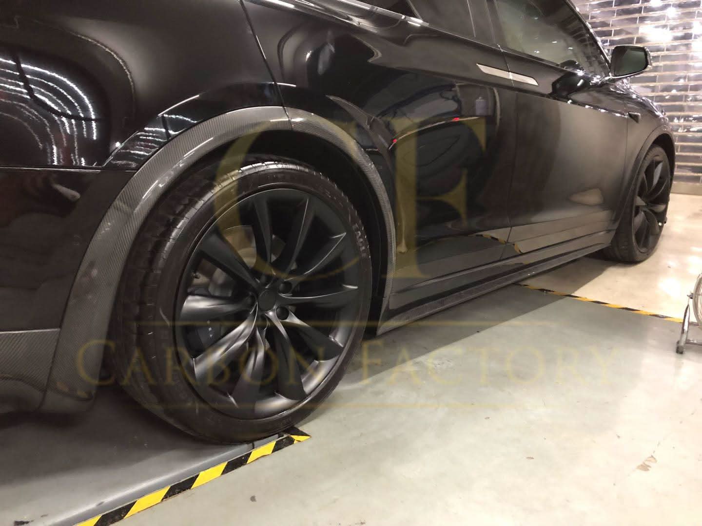 Carbon Fibre Wheel Fender Arches for Tesla Model X 16-Present