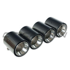 BMW M2, M3, M4 G87/G80/G81/G82/G83 CARBON EXHAUST TIPS - CHROME STRAIGHT CUT (SET OF 4)