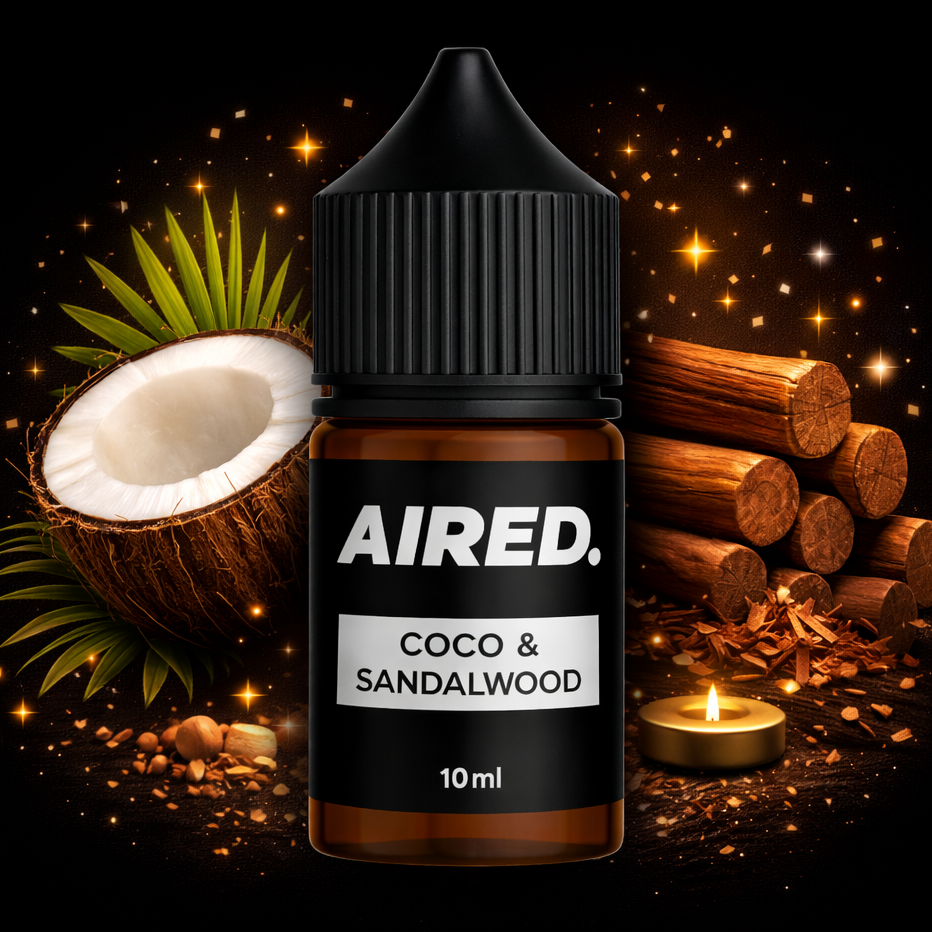 AIRED. Coco & Sandalwood Scented Essential Oil / Aromatherapy Oil (10ml)