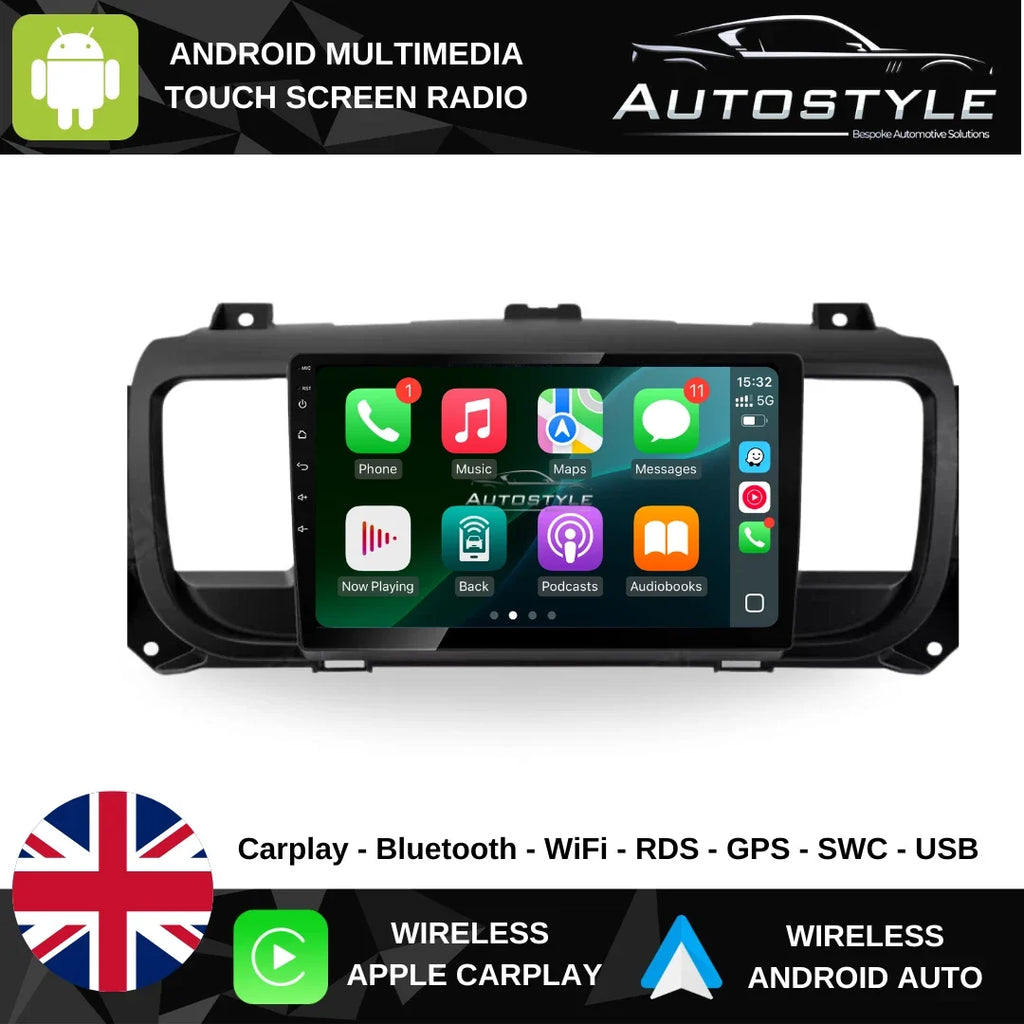 Citroen Jumpy Peugeot Expert Toyota Proace Apple Carplay / Android Auto 9" Stereo Upgrade 2016-24