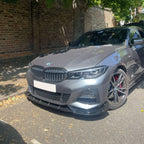 Competition Style Gloss Black Front Splitter for BMW 3 Series G20 G21 Pre-LCI 19-22