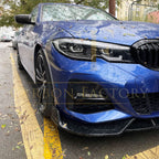 Competition Style Gloss Black Front Splitter for BMW 3 Series G20 G21 Pre-LCI 19-22