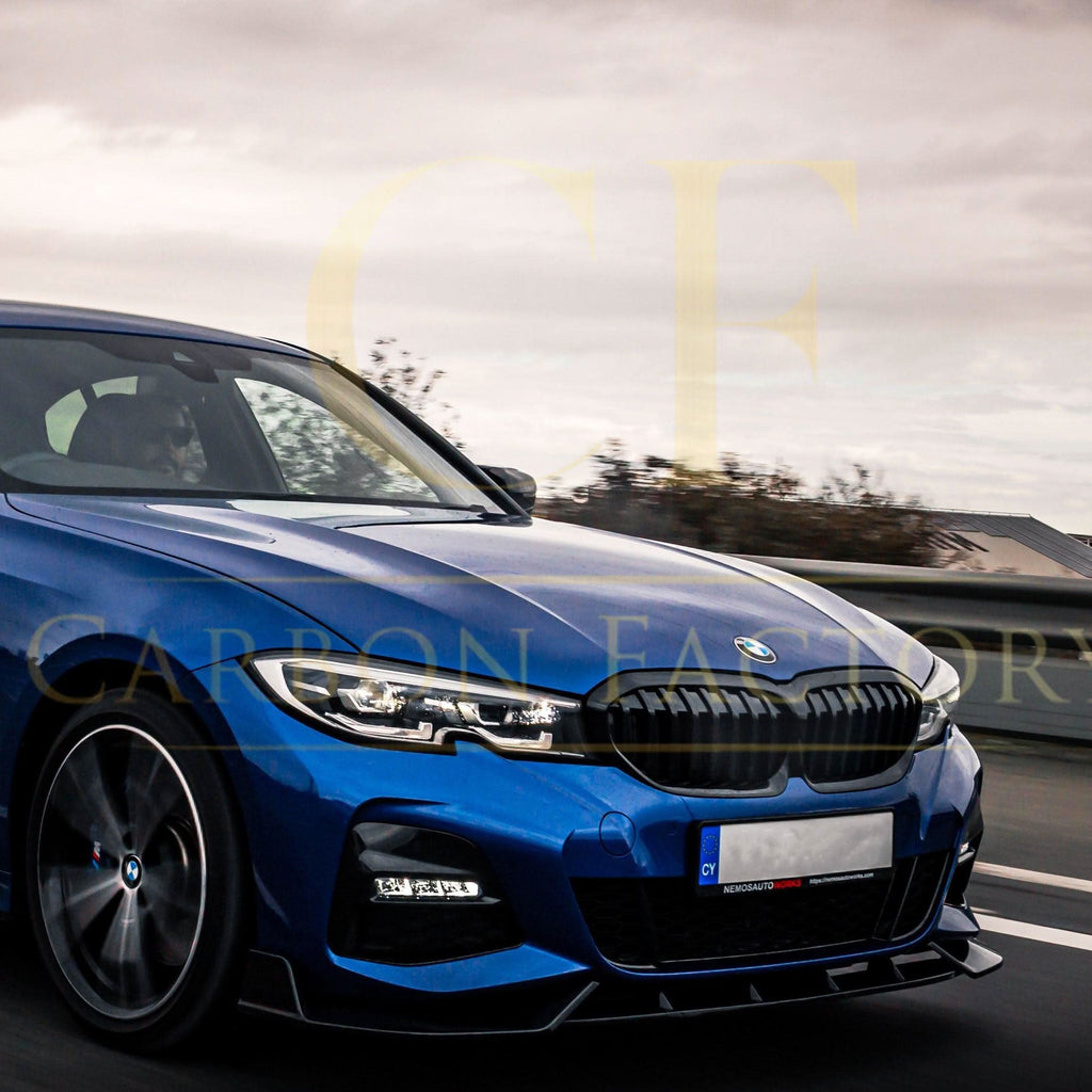 Competition Style Gloss Black Front Splitter for BMW 3 Series G20 G21 Pre-LCI 19-22