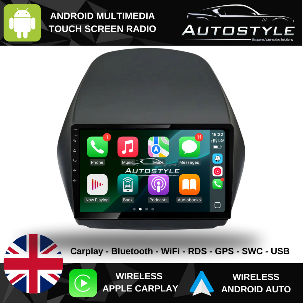 Hyundai Tucson IX35  Apple Carplay / Android Auto 9" Stereo Upgrade (2009-2015)