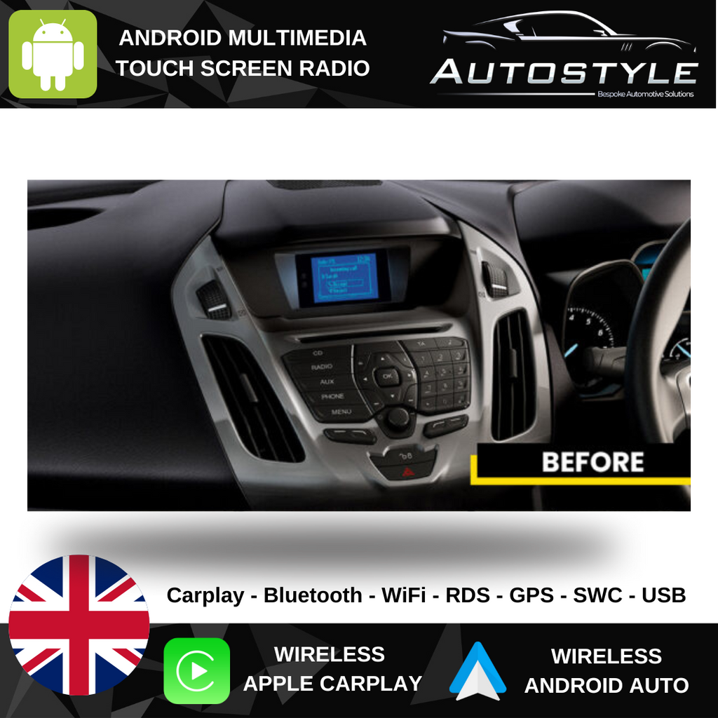 Ford Transit Connect Apple Carplay / Android Auto 9" Stereo Upgrade 2012-17