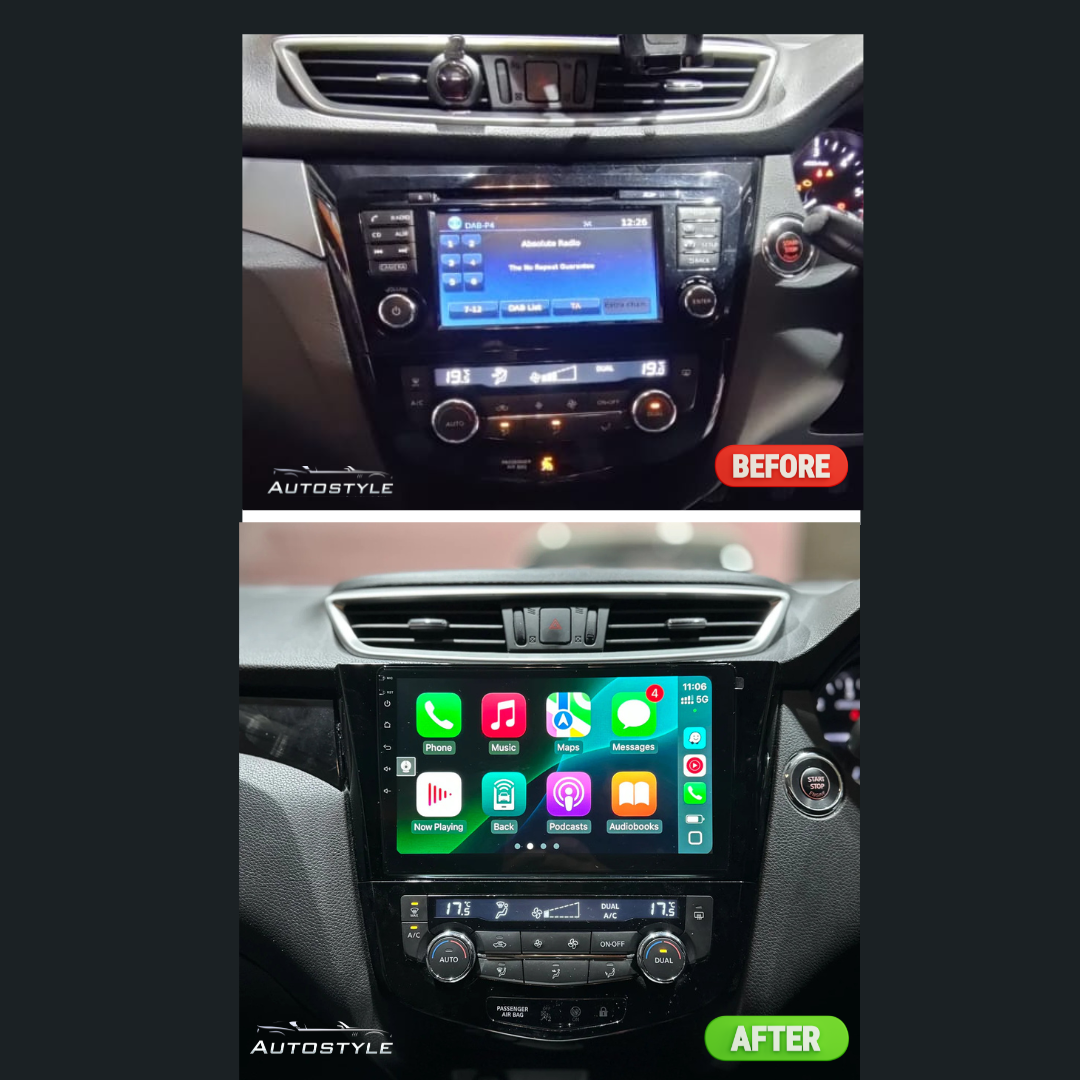 Nissan Qashqai / X-Trail Rogue T32 Apple Carplay / Android Auto 10" Stereo Upgrade (2013-20)