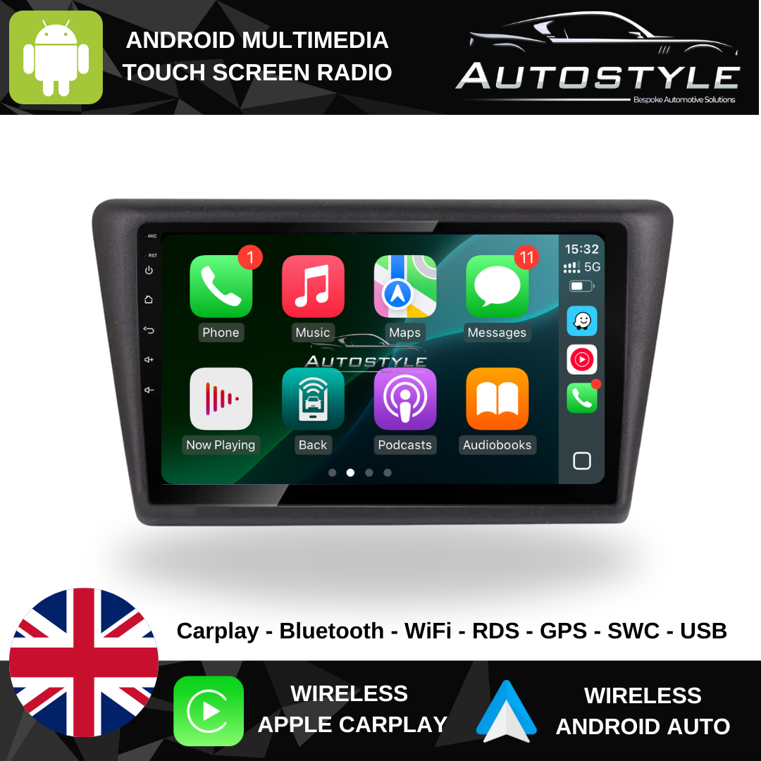 Skoda Rapid Apple Carplay / Android Auto 9" Stereo Upgrade 2012-20