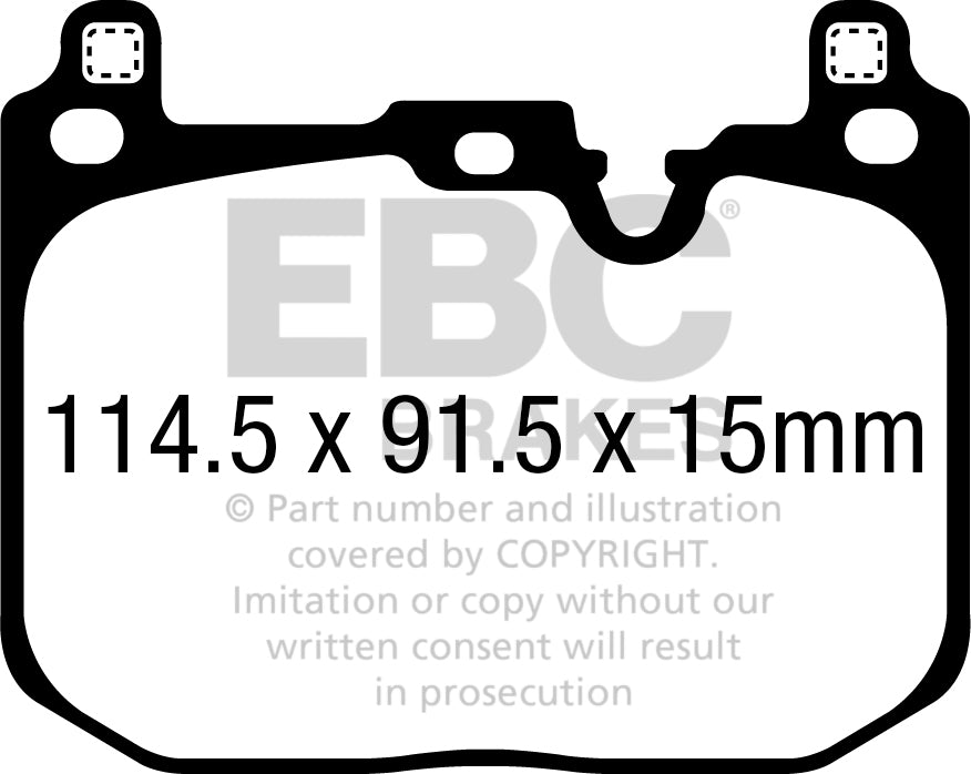 EBC Ultimax Front OE Replacement Brake Pads For BMW F40 1 Series, F44 2 Series, F48 X1 & F39 X2 DPX2393