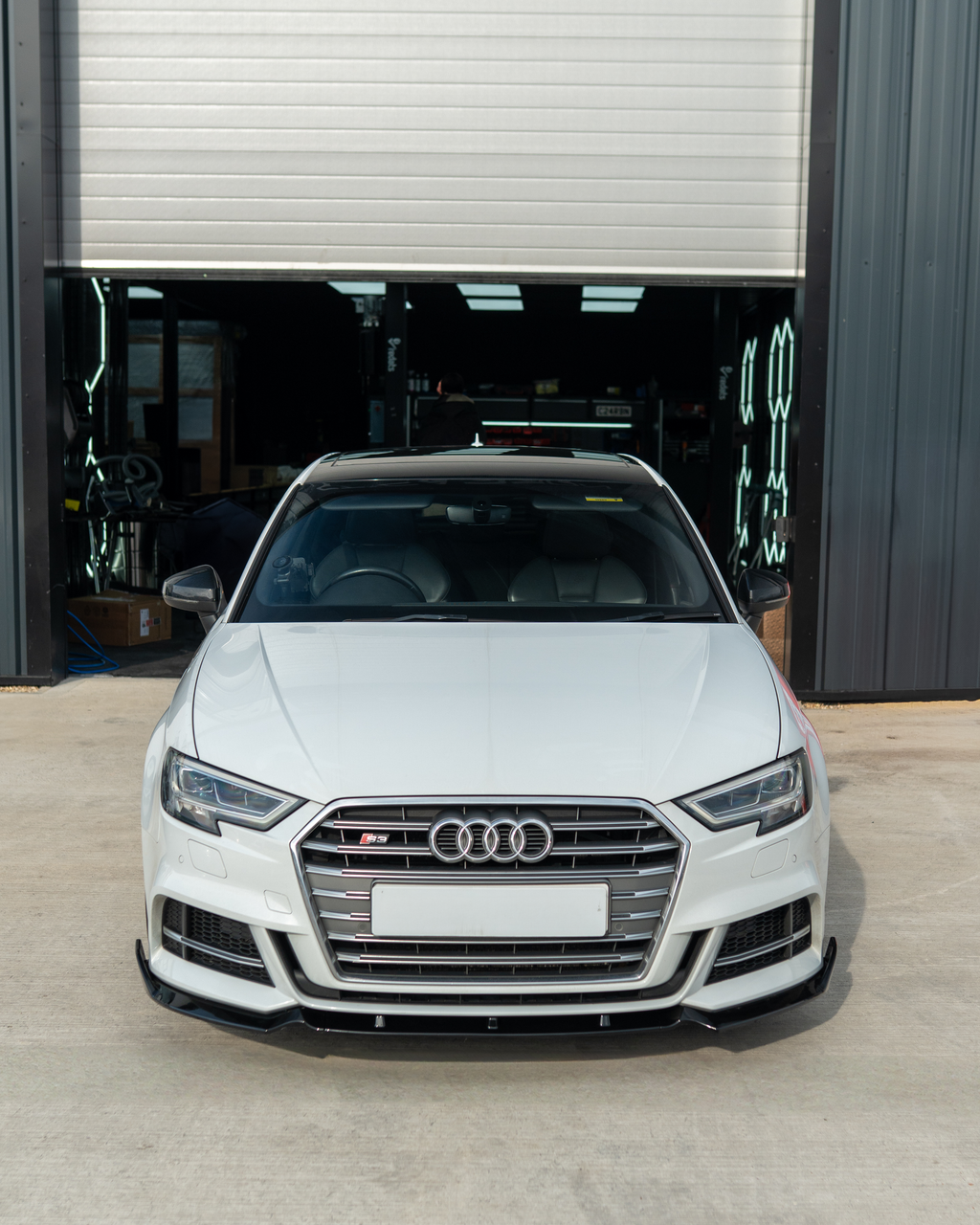 AUDI A3 S-LINE & S3 8V FACELIFT 2017-2020 GLOSS BLACK SPLITTER - V1