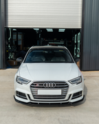 AUDI A3 S-LINE & S3 8V FACELIFT 2017-2020 GLOSS BLACK SPLITTER - V1