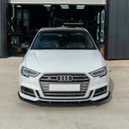 AUDI A3 S-LINE & S3 8V FACELIFT 2017-2020 GLOSS BLACK SPLITTER - V1