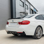 BMW 4 SERIES F32/F33/F36 GLOSS BLACK DUAL EXIT EXHAUST DIFFUSER - V2