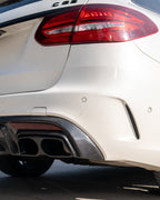MERCEDES W205 C63 & C63S SALOON 4DR CARBON FIBRE DIFFUSER & EXHAUST TIPS