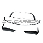 MERCEDES W206 2021+ C43 GLOSS BLACK FRONT SPLITTER - V1