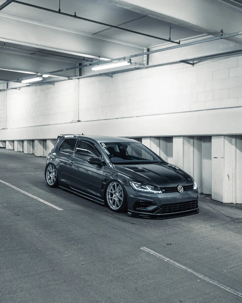 VW GOLF R MK7.5 EVO-1 GLOSS BLACK FRONT SPLITTER BY ZAERO (2017-2020)