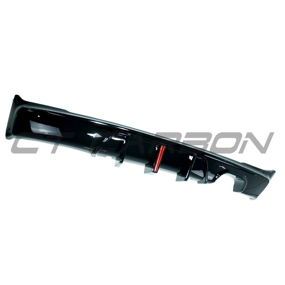 BMW F22/F23 2 SERIES 2014-2020 GLOSS BLACK LED TWIN LEFT DIFFUSER MP STYLE