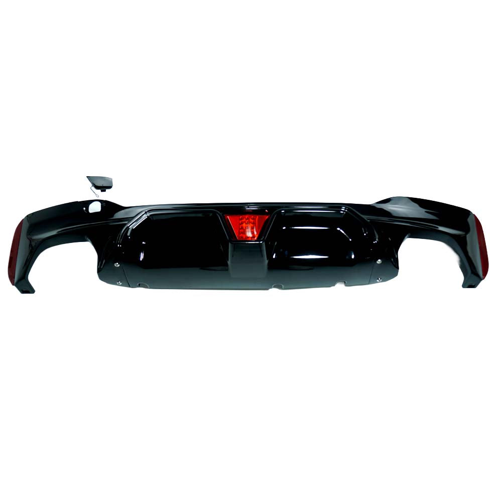 BMW G30/G38 5 SERIES 2016-2020 PRE-LCI GLOSS BLACK DUAL EXHAUST DIFFUSER WITH LED