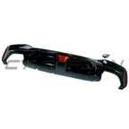 BMW G30/G38 5 SERIES 2016-2020 PRE-LCI GLOSS BLACK DUAL EXHAUST DIFFUSER WITH LED