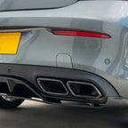 MERCEDES C-CLASS COUPE W205 GLOSS BLACK DIFFUSER & BLACK TIPS