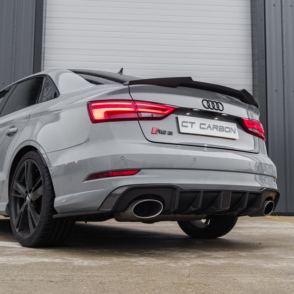 AUDI RS3 8V SALOON REAR CARBON DIFFUSER WITH DTM LIGHT