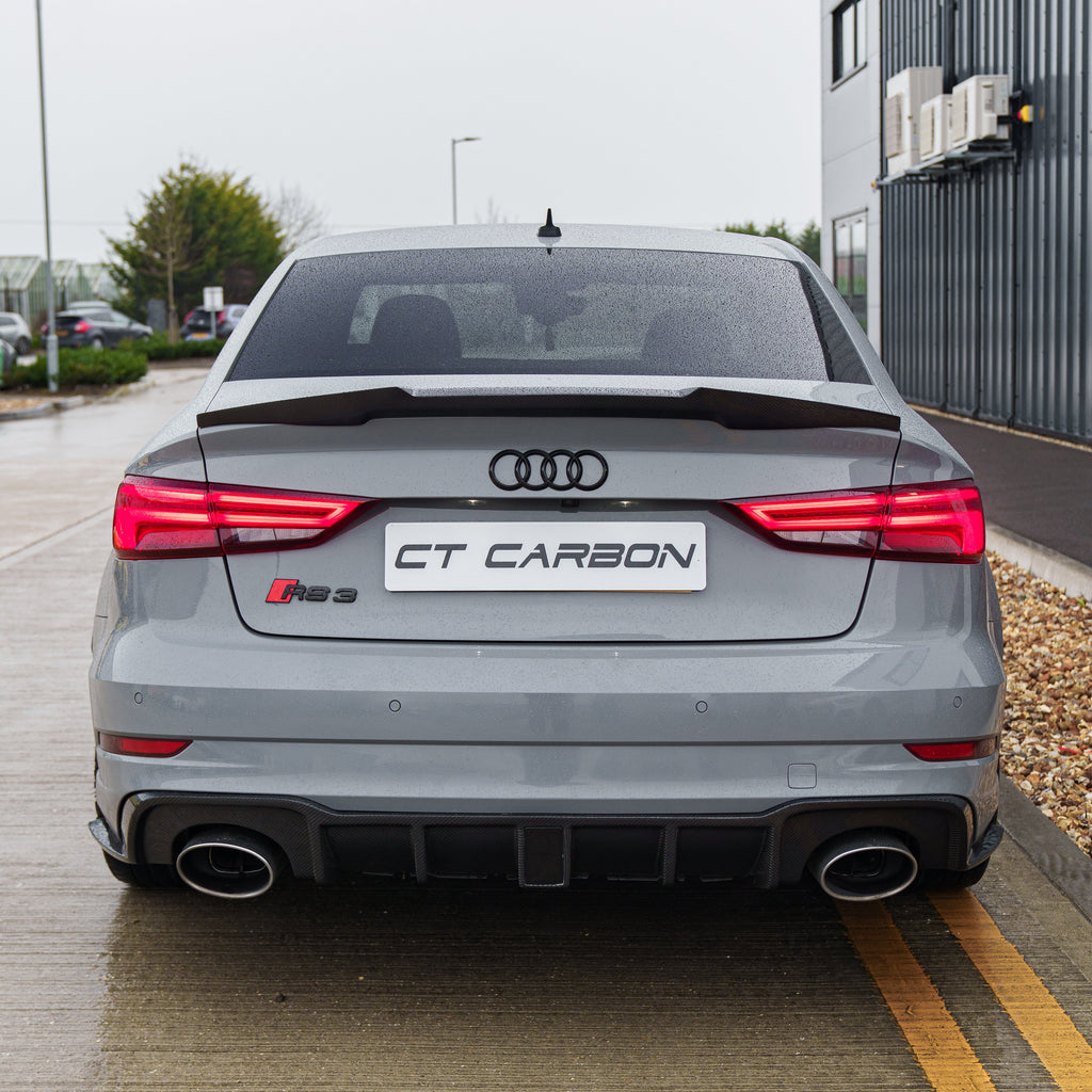 AUDI RS3 8V SALOON REAR CARBON DIFFUSER WITH DTM LIGHT