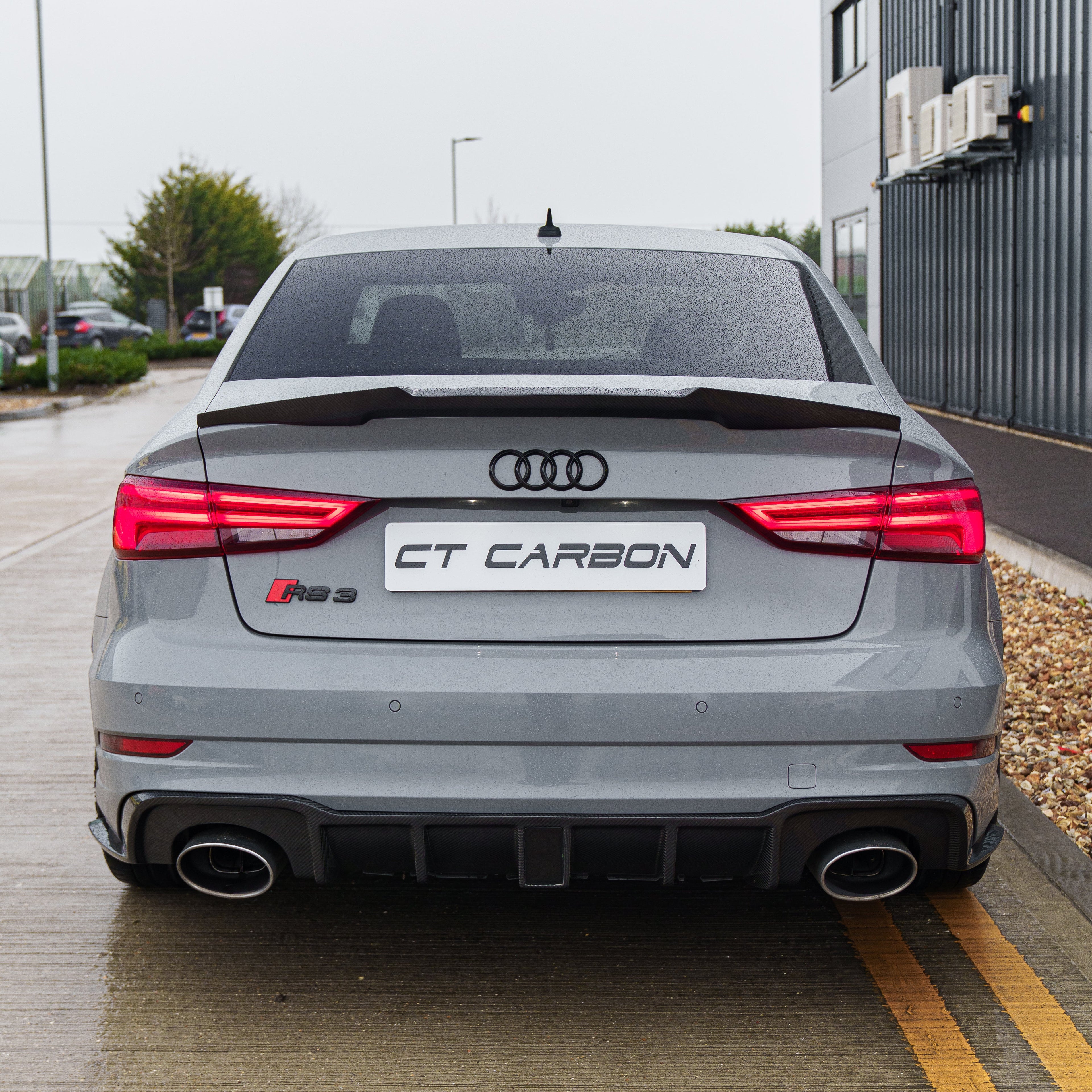 AUDI RS3 8V SALOON REAR CARBON DIFFUSER WITH DTM LIGHT