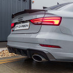 AUDI RS3 8V SALOON REAR CARBON DIFFUSER WITH DTM LIGHT
