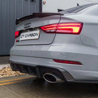 AUDI RS3 8V SALOON REAR CARBON DIFFUSER WITH DTM LIGHT