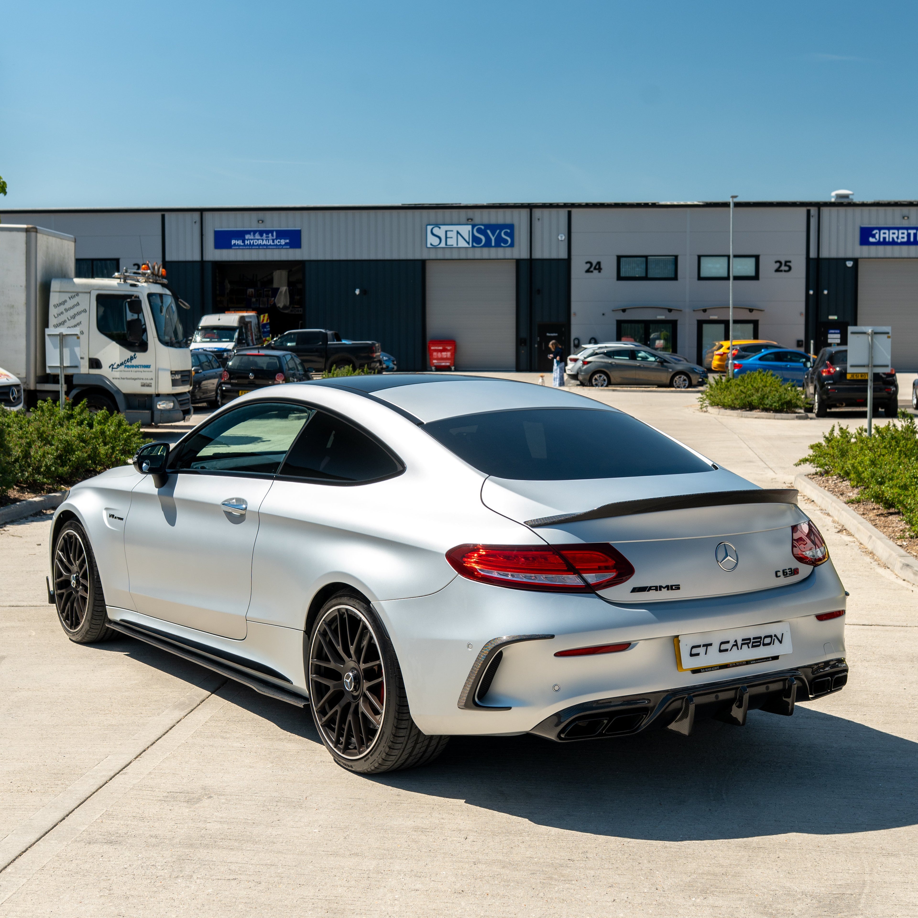 MERCEDES W205 C63 & C63S COUPE 2DR & SALOON 4DR CARBON SIDE SKIRTS - V1