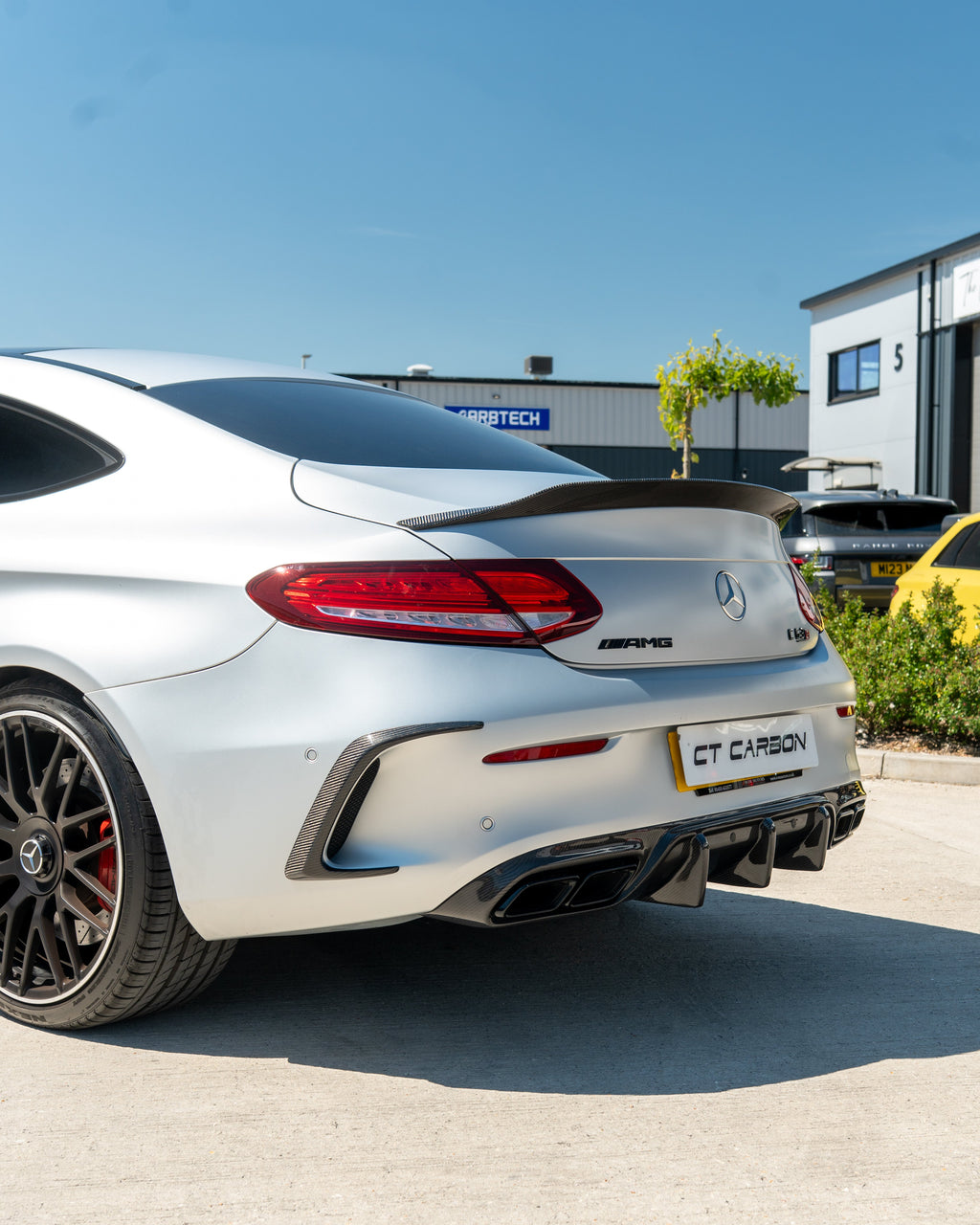 MERCEDES W205 C63 & C63S COUPE 2DR REAR BUMPER CARBON FIBRE CANARDS