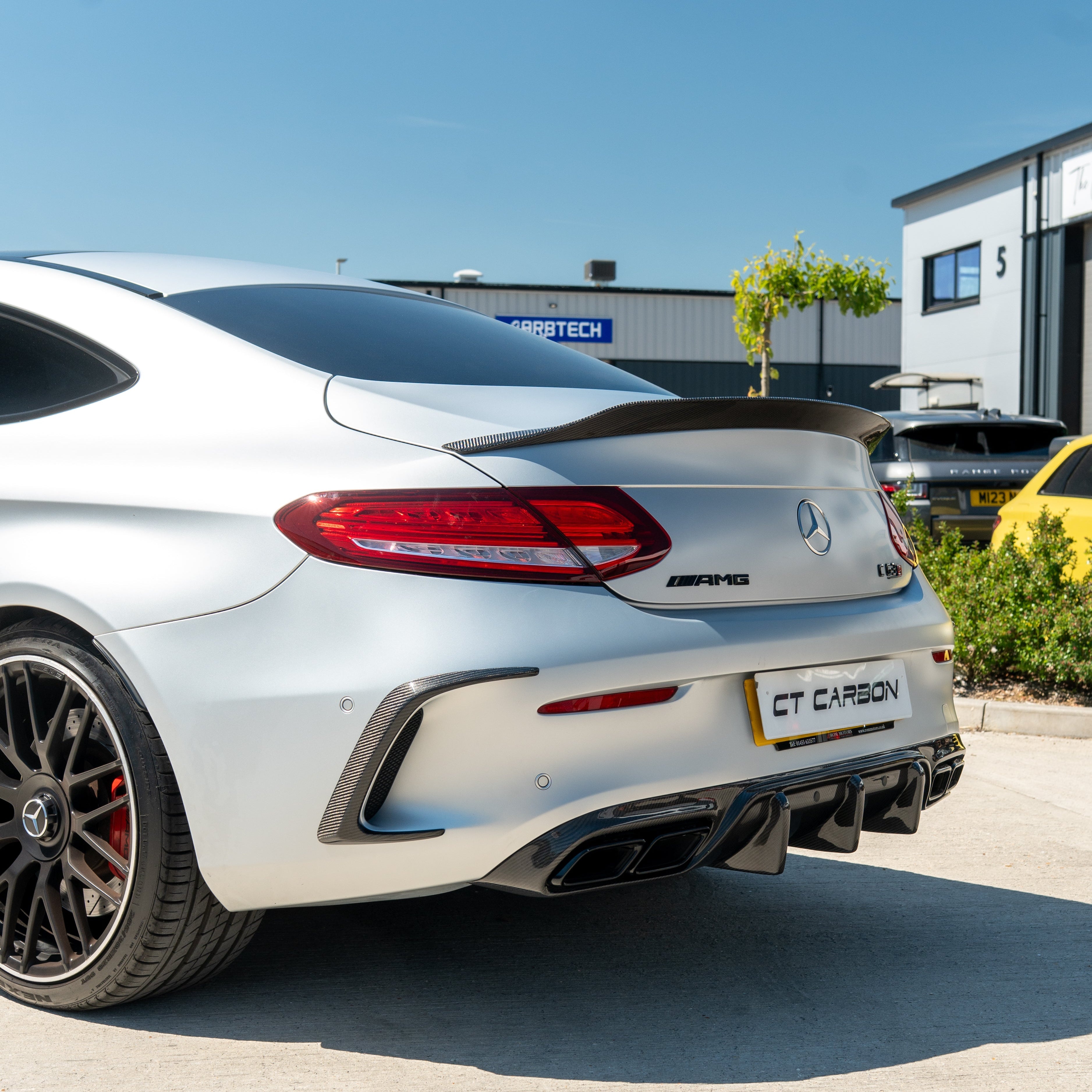 MERCEDES W205 C63 & C63S COUPE 2DR REAR BUMPER CARBON FIBRE CANARDS