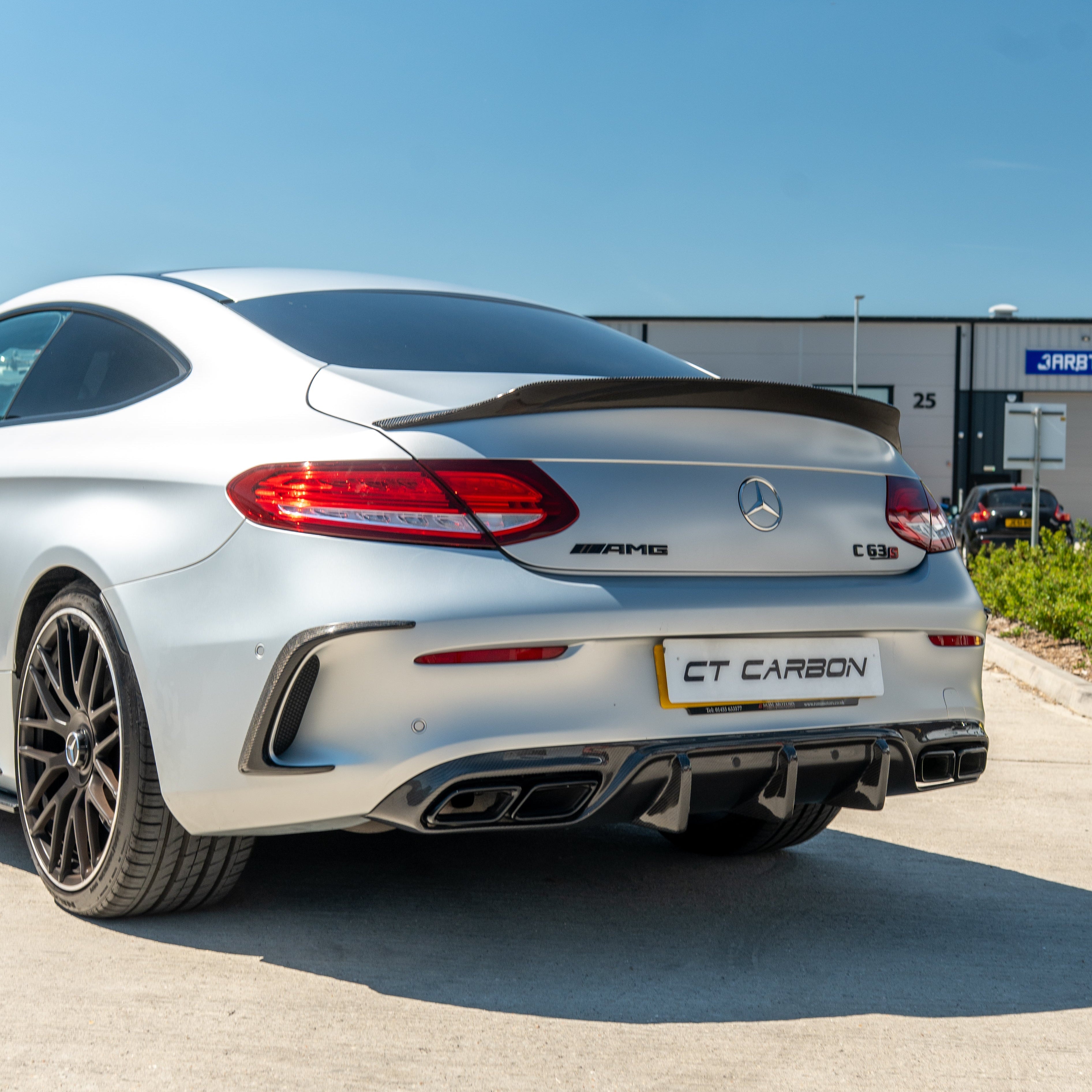 MERCEDES W205 C63 & C63S COUPE 2DR REAR BUMPER CARBON FIBRE CANARDS