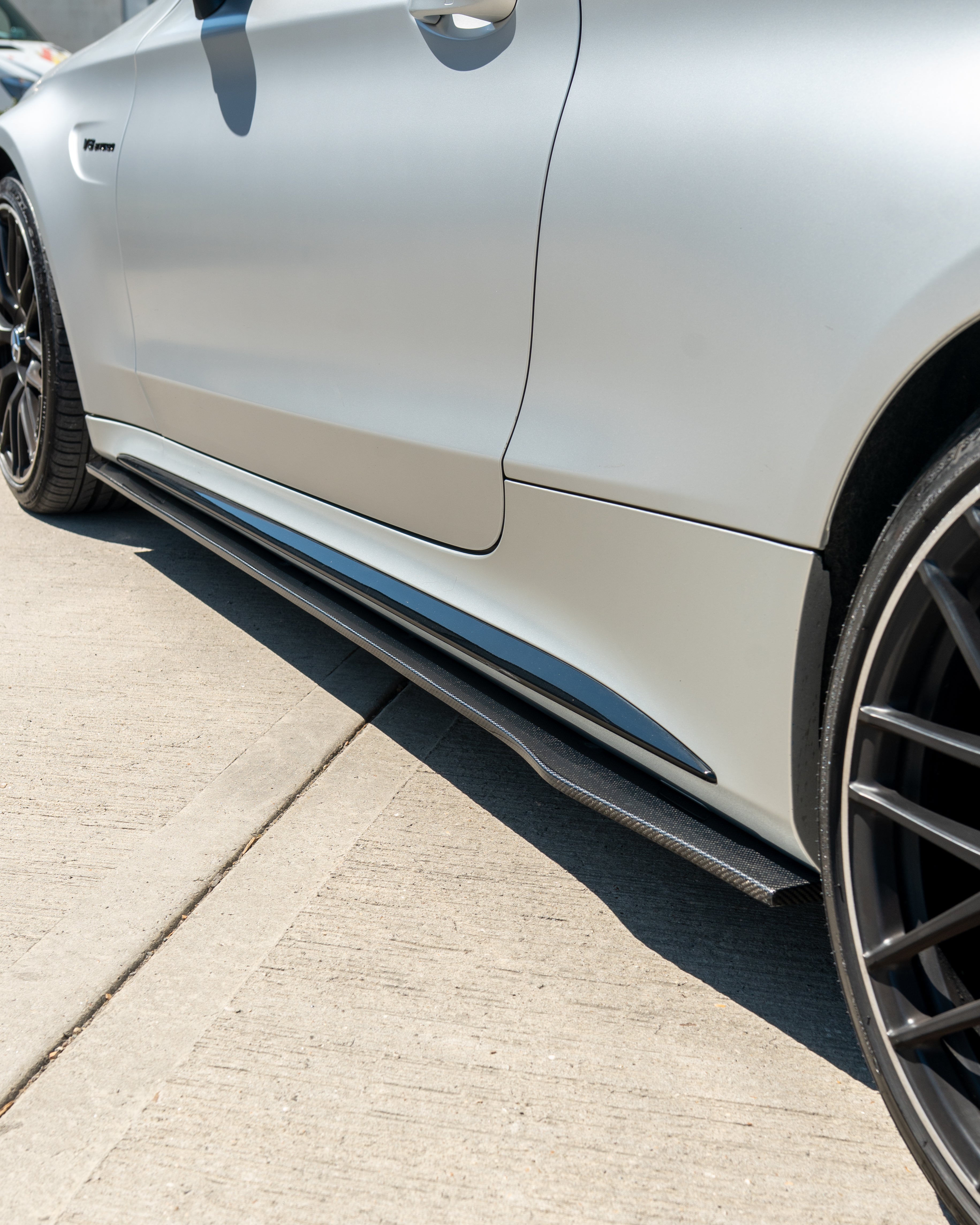 MERCEDES W205 C63 & C63S COUPE 2DR & SALOON 4DR CARBON SIDE SKIRTS V1