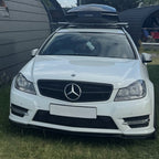 A Style Gloss Black Front Splitter for Mercedes Benz W204 C Class 08-14