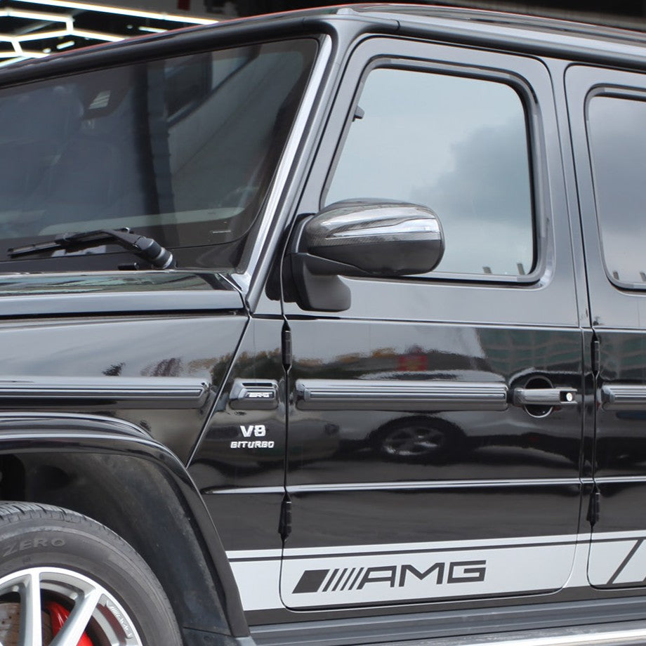 Pre-Preg Carbon Fibre Replacement Mirror Covers for Mercedes Benz W464 G Class G Wagon 18-22