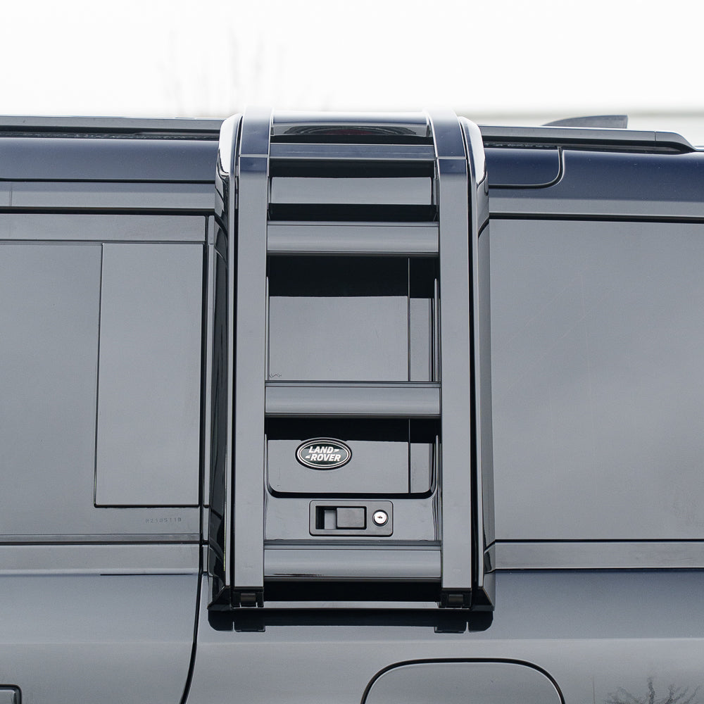 LAND ROVER DEFENDER L663 110 & 90 GLOSS BLACK LADDER