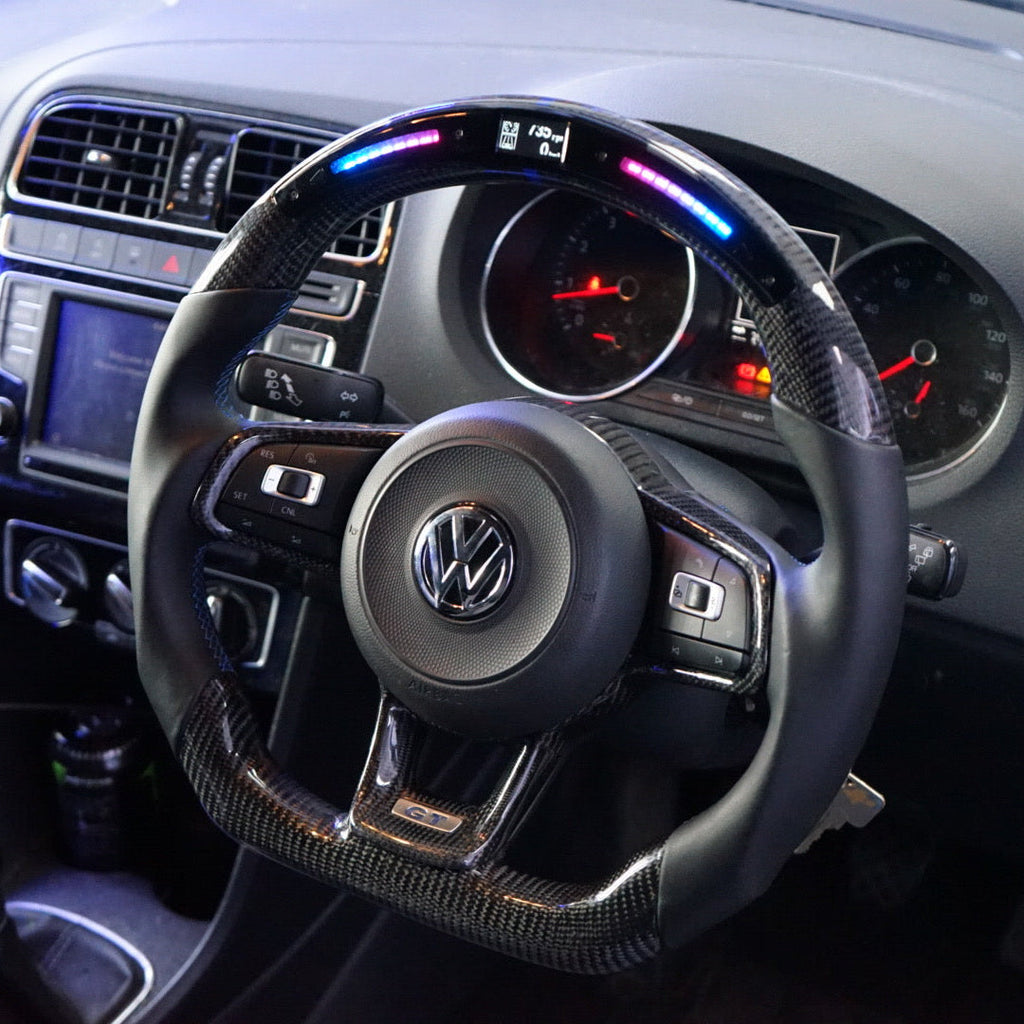 Volkswagen Golf MK7 / MK7.5 GTI / GTD / R-Line / R Carbon Fibre Steering Wheel (CUSTOM / 2013 - 2020 Models)