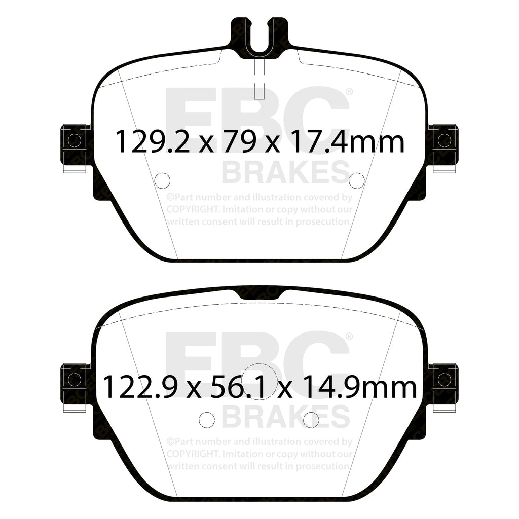 EBC Brakes Rear Brake Pads For Mercedes AMG Vehicles DP42314R