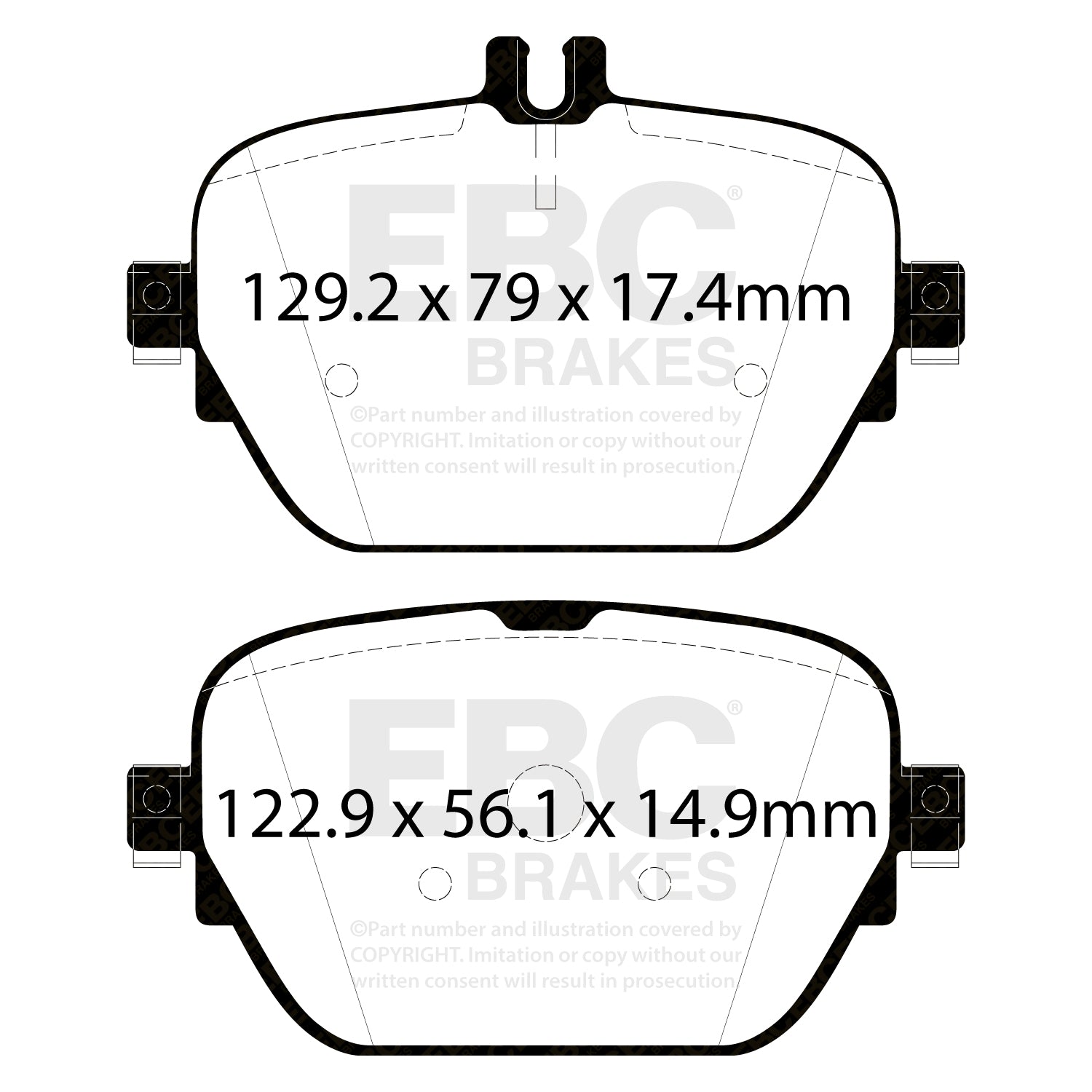EBC Brakes Rear Brake Pads For Mercedes AMG Vehicles DP42314R