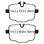 EBC Racing RP-X Rear Brake Pads DP82089RPX For BMW G80 M3, G82 M4 & G87 M2