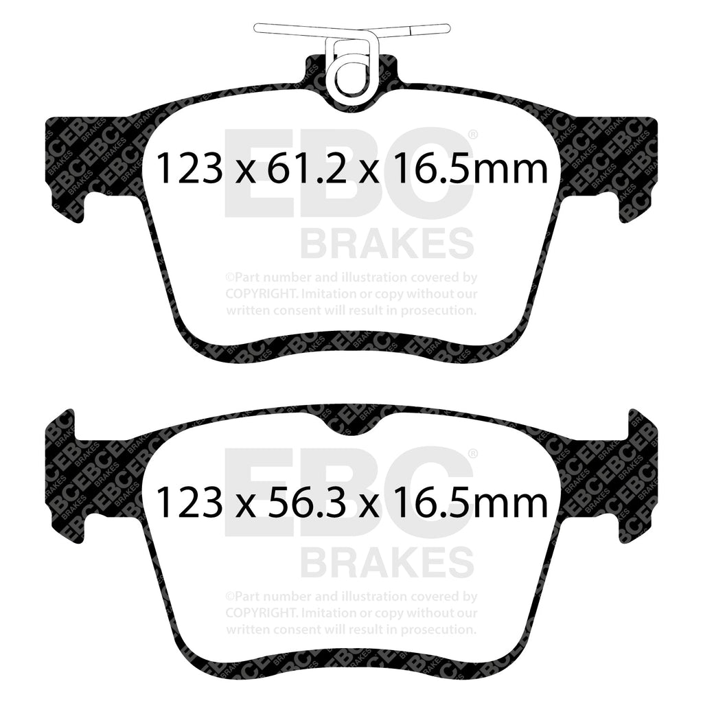 EBC Volkswagen Golf GTI Redstuff Rear Brake Pads DP32153C (Mk7)