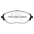 EBC Volkswagen Golf R RP-1 Full Race Front Brake Pads DP82127RP1 (Mk7)