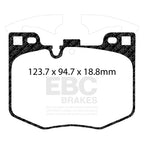 EBC Yellowstuff Front Brake Pads For BMW G20 M340i, G22 M440i, G42 M240i, Toyota GR Supra & more (4000 Series Sport Set DP42302R)
