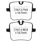 EBC Yellowstuff Rear Brake Pads For BMW F90 M5, F92 M8, F95 X5M & F96 X6M DP42320R