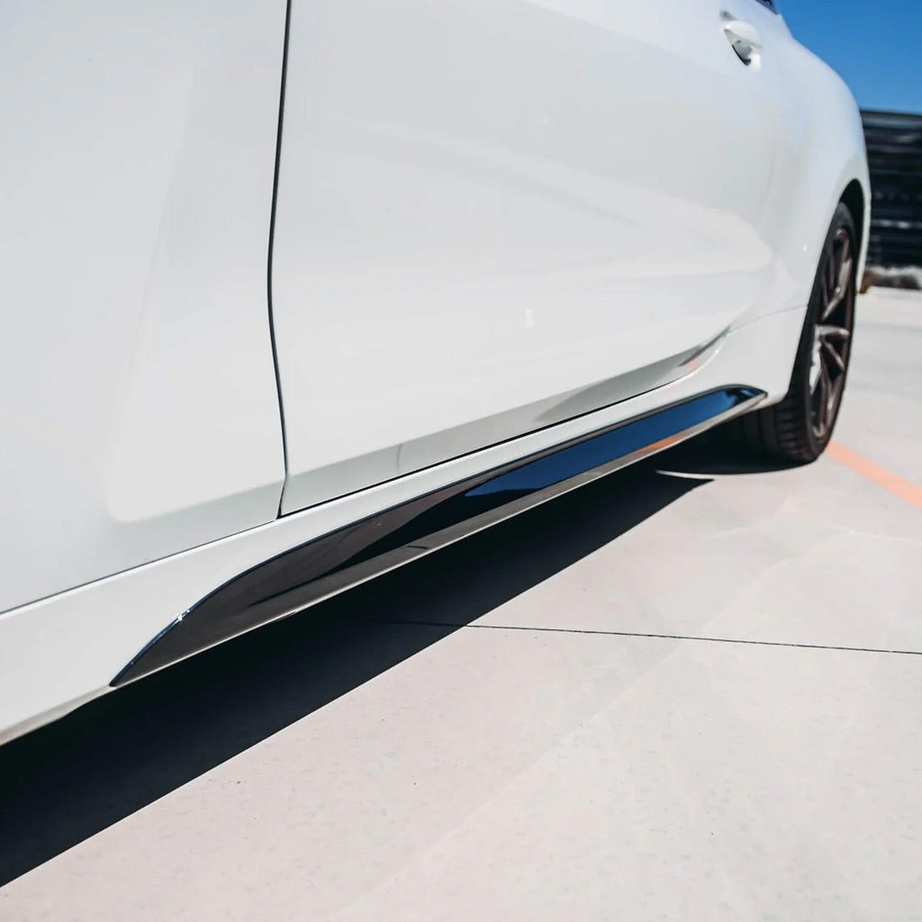 Side Skirt Splitters in Gloss Black For BMW 4 Series G22 M Sport 2020+