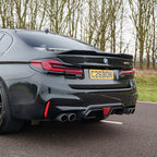 BMW M5 F90 2018-2024 PRE PREG CARBON FIBRE DIFFUSER - CS STYLE WITH LED
