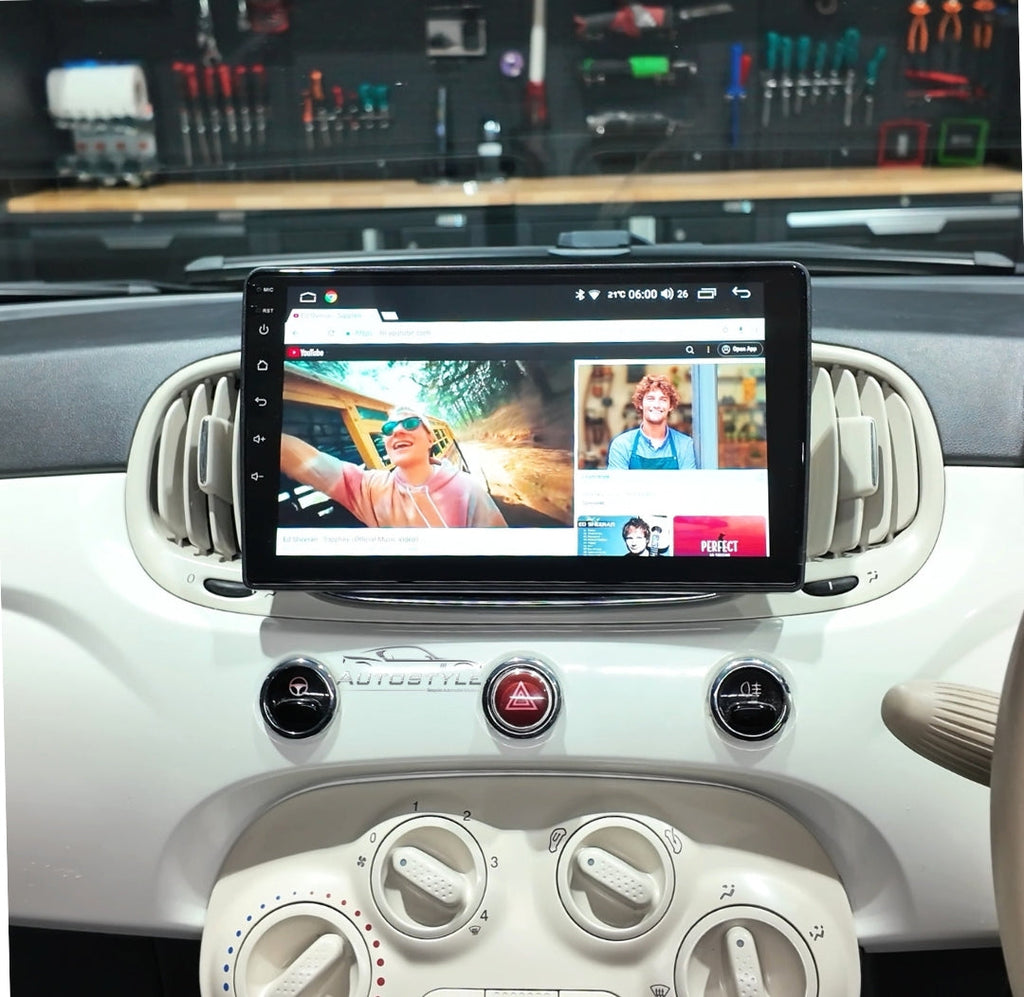 Fiat 500 Apple Carplay / Android Auto 9" Stereo Upgrade 2015+