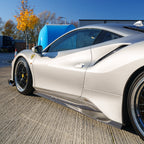 FERRARI 488 PISTA CARBON FIBRE SIDE SKIRTS - CT DESIGN